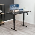 thumbnail image 5 of VIVO Manual 71” x 30” Stand Up Desk, Rustic Vintage Brown Table Top, Black Frame, 5 of 9