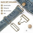 Pregnancy Extender 4 Sets Overall Buckles Metal Suspender Replacement