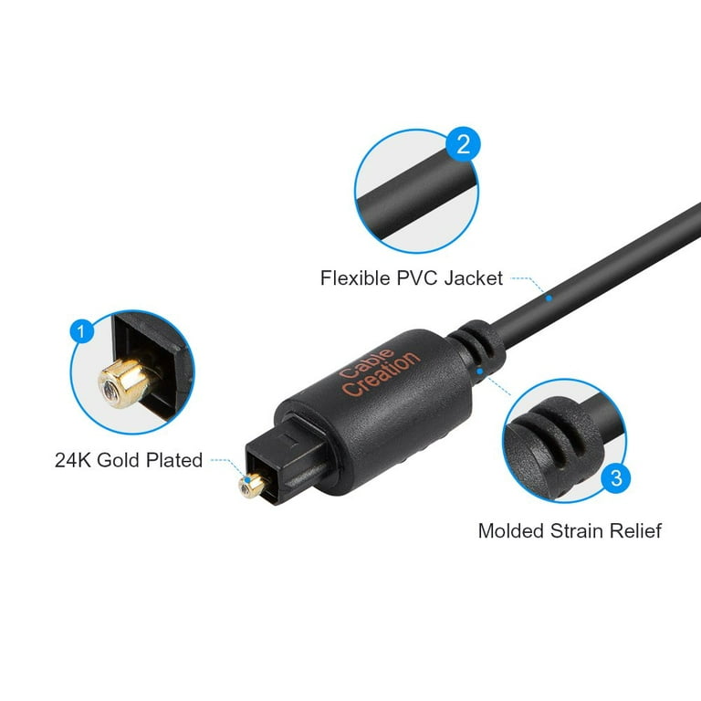 Toslink Optical Audio Cable 12 FT