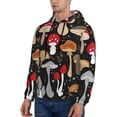 thumbnail image 3 of Sikiie Various Mushrooms Men's Hoodie, Essentials Hoodie, Sweatshirt, Pullover Hooded Sweatshirt for Men-Medium, 3 of 7