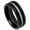 Black, variant on White Titanium Channel Set Clear CZ Brushed Center Eternity Ring Size 7