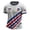 016 USA_Light Gray, variant on Soccer for Men USA Patriotic Print Short Sleeve Crew Neck Quick Dry Training Shirt Sports Casual T Shirt American Team Fan Support Top for Match Daily Outdoor