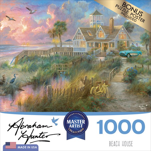 Abraham Hunter 1000pc Puzzle Beach House, Cra-Z-Art, 10+