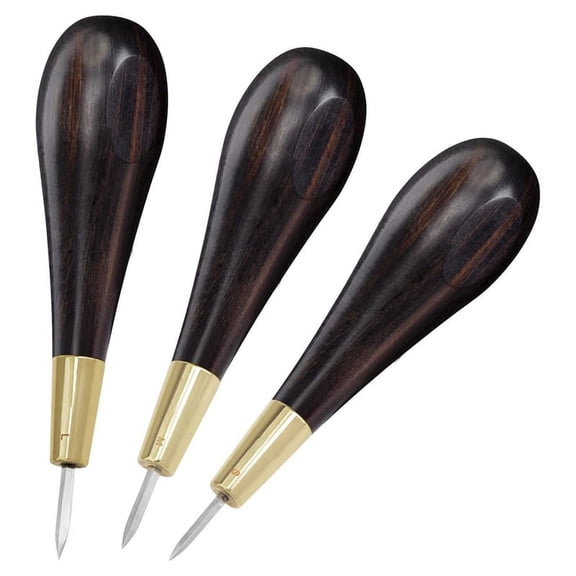 Diamond Shape Stitching Awl Handle Leather Craft Sewing Awl Kits Handmade Sewing Tools DIY Stitcher Taper
