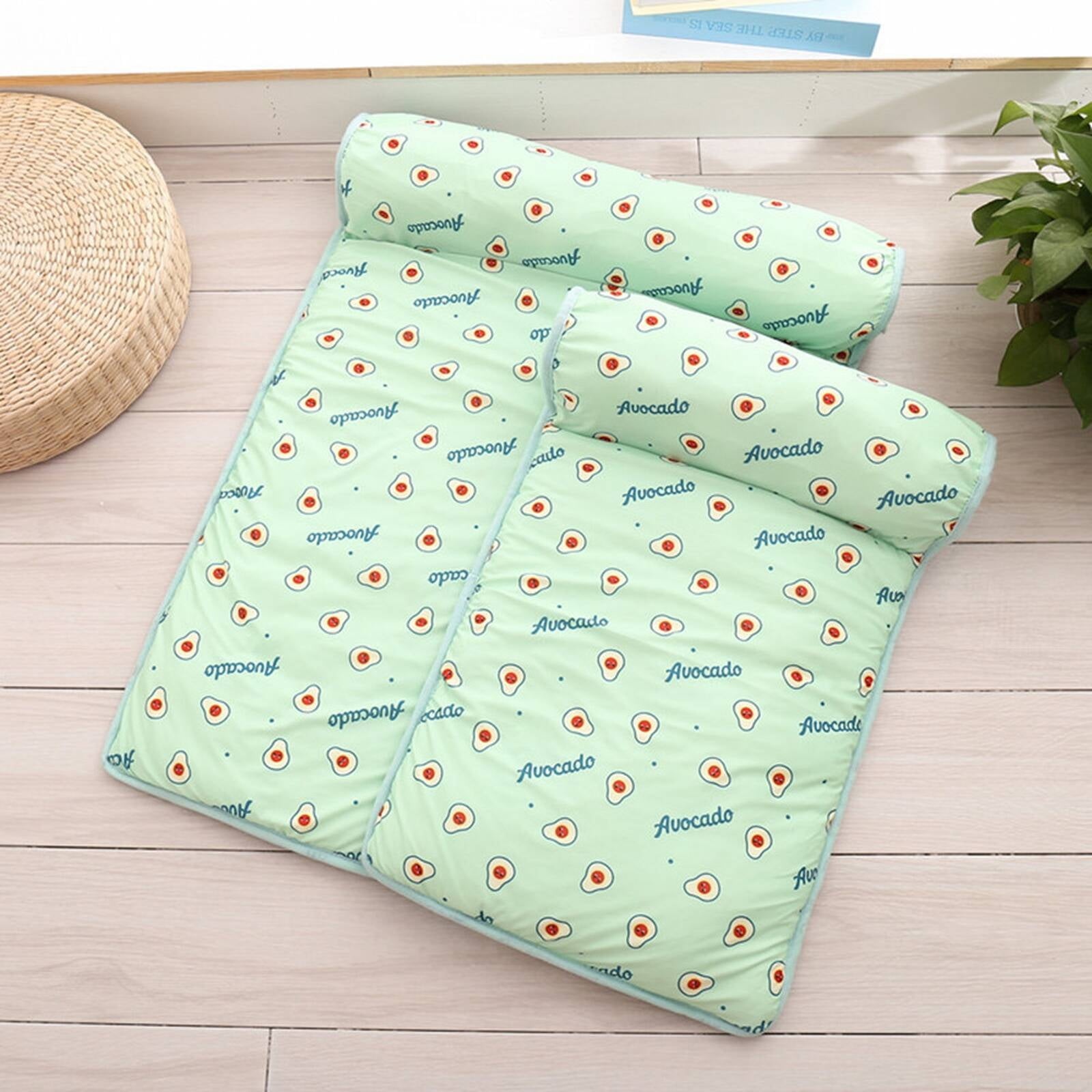 BESTSKY Washable Dog Bed,Durable & Waterproof, Easy to Clean Dog Mat,Lightweight & Comfortable, Thoughtful Experience Cat Beds for Indoor Cats,Green,60*40CM