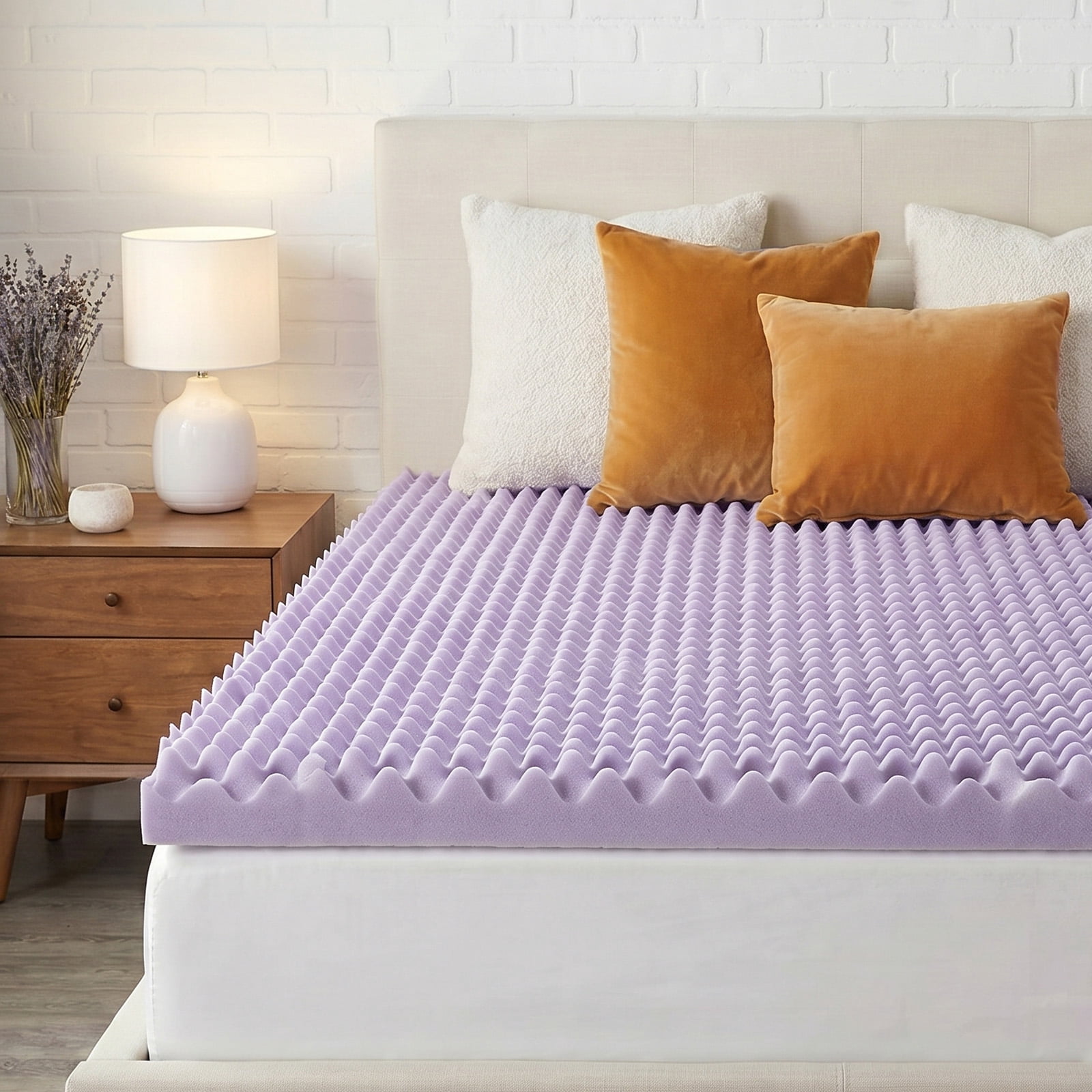 Mattress Topper, Twin Size Egg Crate Memory Foam Mattress Topper,Pressure Relief for Back Pain, 2 Inches