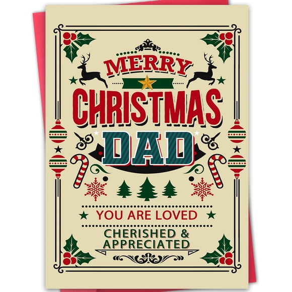 Tarjeta de Navidad ATTLVV para Papá 20x13 cm Papel Premium