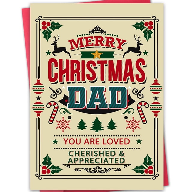 Tarjeta de Navidad ATTLVV para Papá 20x13 cm Papel Premium