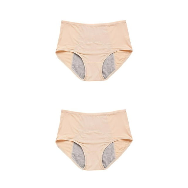 Qarigey Calzoncillos de diseño Simple para mujer, ropa interior lavable para viajes de negocios, ropa interior transpirable para niñas, Albaricoque L 2Conjunto
