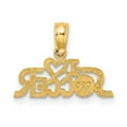 thumbnail image 5 of Auriga Fine Jewelry 14K Yellow Gold I HEART SOCCER Charm for Women, 5 of 6