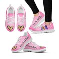 thumbnail image 1 of Zapatos casuales de moda con diseño de estampado de amor rosa simple, zapatos deportivos ligeros con cordones para exteriores, zapatos para caminar, 1 of 6
