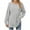 Gray, variant on Women's Tunic Tops Ribbed Knit Long Sleeve Crew Neck Side Split Loose T Shirts Soft Casual Tee Blouses Fall Fashion Outfits(Red,Medium)