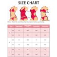 thumbnail image 5 of Women's 2 Piece Ribbed Bikini Sets, Adjustable Spaghetti Straps Sports Swimwear Bathing Suits Pink S, 5 of 5