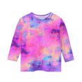thumbnail image 5 of Maean Kids Tie Dye Graphic Tshirts Girls Boys 3/4 Sleeve Crewneck Tshirt Summer Tee Shirts for 3-12 Years, 5 of 5