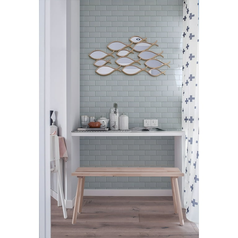 WS Tiles - Premium Soft Gray 3 in. x 6 in. Glass Subway 12 in. x 12 in. Mesh-Backed Wall Tile (5 sq. ft. / Case) WS Tiles - Premium Soft Gray 3 in. x 6 in. Glass Subway 12 in. x 12 in. Mesh-Backed Wall Tile (5 sq. ft. / Case)