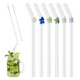 thumbnail image 1 of Gotydi 6 Uds Bebiendo Straws Reutilizables Ciervos Transparentes con Cepillo de Limpieza Batido Resistente Al Calor Straws para Batidos Batidos de Jugo de Té, 1 of 8