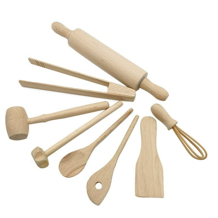 

1 Set 8pcs Wooden Kitchenware Toys Fun Play House Toys Children Playset