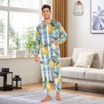 thumbnail image 6 of FORMRS Onesies Pajama for Adults Unisex Hoodie Winter Jumpsuit One Piece Sleepwear, Sizes S-2XL, Retro Lemon Leaves, 6 of 7