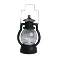 thumbnail image 1 of Rustic Lantern Antique Desk LED Oil Lamp Pathway Light for Bar Black, 1 of 8