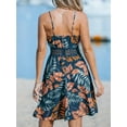 thumbnail image 3 of CUPSHE Women's Mini Dress V Neck Tropical Floral Crochet Sleeveless Adjustable Straps A Line Summer Dresses, 3 of 5