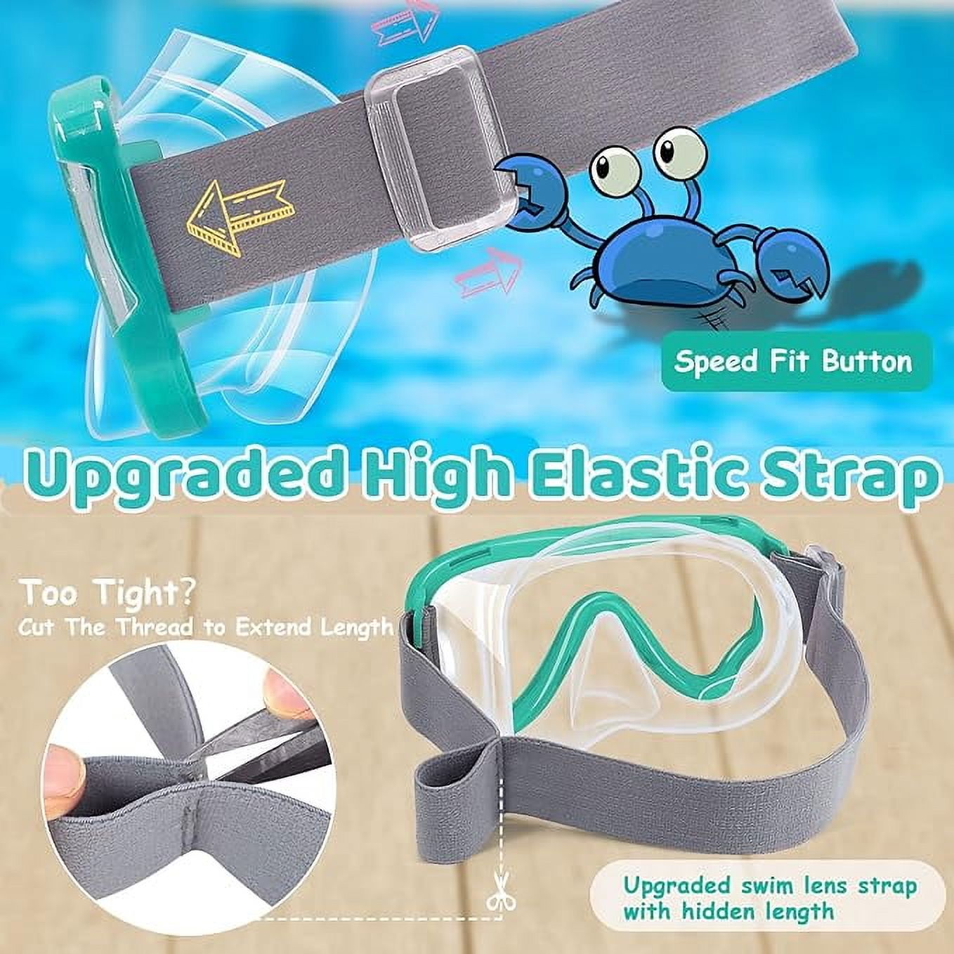 Camivile Kids Swim Goggles with Nose Cover photo 4