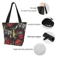 thumbnail image 6 of Fotbe Vintage Gaming Pattern Beach Tote,Shoulder Handbag,Spacious Tote Bag,Lightweight Travel Bag,Versatile Shopping Bag, 6 of 9