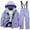 Purple, variant on Xfvqtps Ski Jacket and Same Color Pant Set Snowsuit Plush Lined Hooded Coat and Overalls Waterproof Windproof Winter Warm Snowboarding Suit Blue