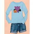 thumbnail image 3 of Cute Spookitty W Pumpkin Long Sleeve Toddler -Image by Shutterstock,  5 Toddler, 3 of 4