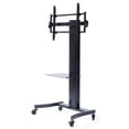 thumbnail image 7 of Curved Wood TV Stand / TV Cart For 70" TV Black TD595GB, 7 of 7