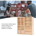 thumbnail image 2 of 1 12 Miniature Dollhouse Wooden Cabinet Set Mini Furniture 4 Piece Decoration Accessories For Diorama Room Box Display Wood Color, 2 of 8