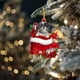 thumbnail image 4 of pstuiky Preciosa etiqueta navideña con flores y perro, adornos navideños, colgante para árbol de Navidad, decoración de árbol de Navidad estilo cabaña, árbol de Navidad verde, 4 of 4