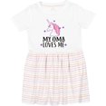 thumbnail image 3 of Inktastic My Oma Loves Me Girl Unicorn Girls Toddler Dress, 3 of 5