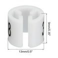 thumbnail image 2 of Clothes Hanger Marker Colored Hanger Sizer Garment Markers Tag (Number 38, White), Pack of 100 Pcs, 2 of 5