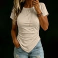 thumbnail image 5 of Guluxicc Women's Casual Basic Going Out Crop Tops Slim Fit Short Sleeve Crew Neck Tight T Shirts 2026, 5 of 8