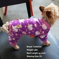 thumbnail image 4 of KYEESE Dog Pajamas, Purple with Unicorn Pattern Dog Pjs, Dog Pajamas for Large Dogs, 3XL, 4 of 8