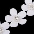 thumbnail image 3 of EHJRE 1 Yard Flower Pearl Crystal Ribbon Lace Trim Sewing Embellishment 32mm White, 3 of 9