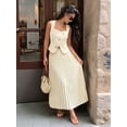 thumbnail image 5 of Womens Sleeveless Tank Top and Solid Color Midi Skirt Two Piece Set for Women Casual Summer Outfit Color XL, 5 of 9
