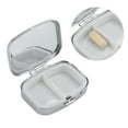 thumbnail image 3 of Unique Bargains 1 Pc Pill Case 2 Grid Rectangular Pill Box Black, 3 of 6