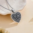 thumbnail image 4 of Birth Flower Locket Necklace for Women 925 Sterling Silver Flower Butterfly Heart Photo Locket Necklaces Birthday Jewelry Gifts for Mom Daughter Wife Sister, 4 of 6