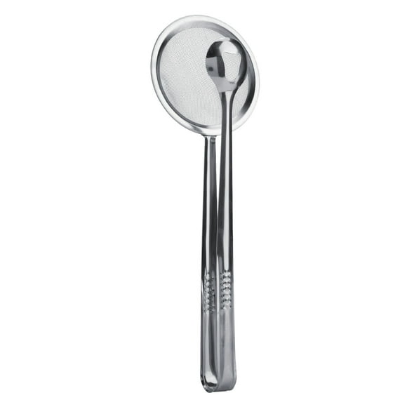 Hot Pot Tong Stainless Steel Hot Pot Tong Kitchen Tongs Filter Spoon with Clip Hot Pot Tong Fried Food Clip Multi functional Oil Filter Strainer Mesh