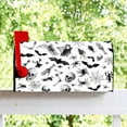 thumbnail image 3 of Black and White Halloween Mailbox Cover Spooky Spider Web Horror Bat Scary Magnetic Mailbox Cover Happy Halloween Mail Box Wraps Post Letter Box Cover Standard Size 18x21 Inch for Home Yard, 3 of 6