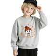 thumbnail image 2 of YunPes Boys Girls Cute Ghost Sweatshirt Long Sleeve Crewneck Baggy Pullover Tween Halloween Party Kids Trendy Casual Clothes, 2 of 4