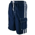 thumbnail image 4 of North 15 Men's Board Beach Swim Trunks Shorts with Cargo Pockets-5104-Nv-Md, 4 of 7