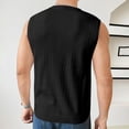 thumbnail image 4 of Chaleco sin mangas con capucha y cuello en V de malla para hombre - Diseño hueco, poliéster, corte holgado informal (S-XXXL), 4 of 7