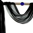 thumbnail image 6 of MDS pack of 2 panels (30" width width x 20Ft Long Long ) Wedding Arch Draping Fabric sheer Chiffon Fabric Drapery for Wedding Ceremony - Black, 6 of 7