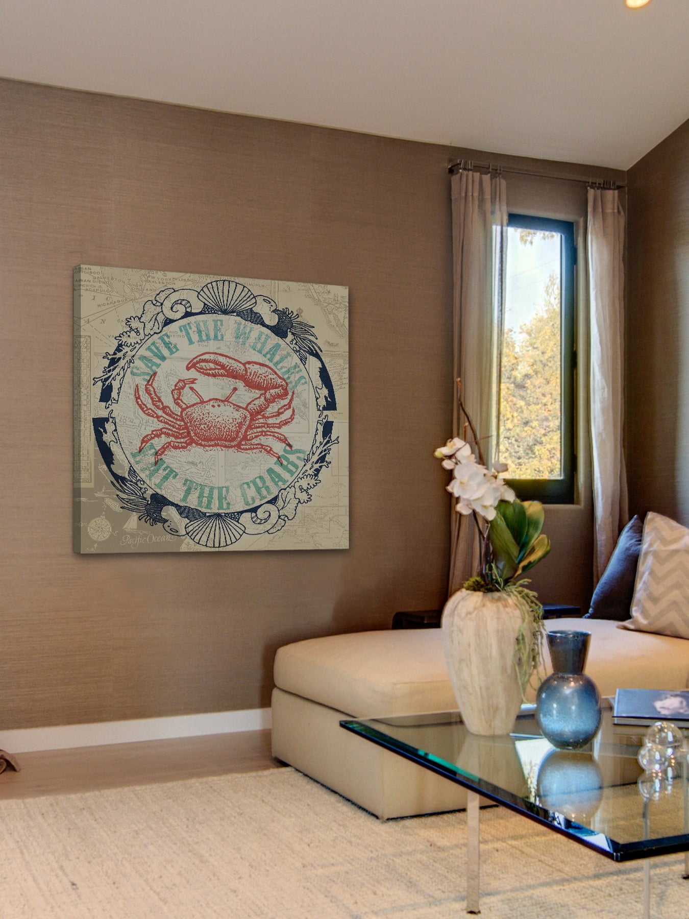 "Save Whales 2" Painting Print on Wrapped Canvas