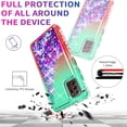 thumbnail image 7 of Samsung Galaxy Note 20 Ultra Case, with [Tempered Glass Protector Included] Liquid Floating Glitter Quicksand Bling with Spot Diamond Cover - Green/Red, 7 of 7