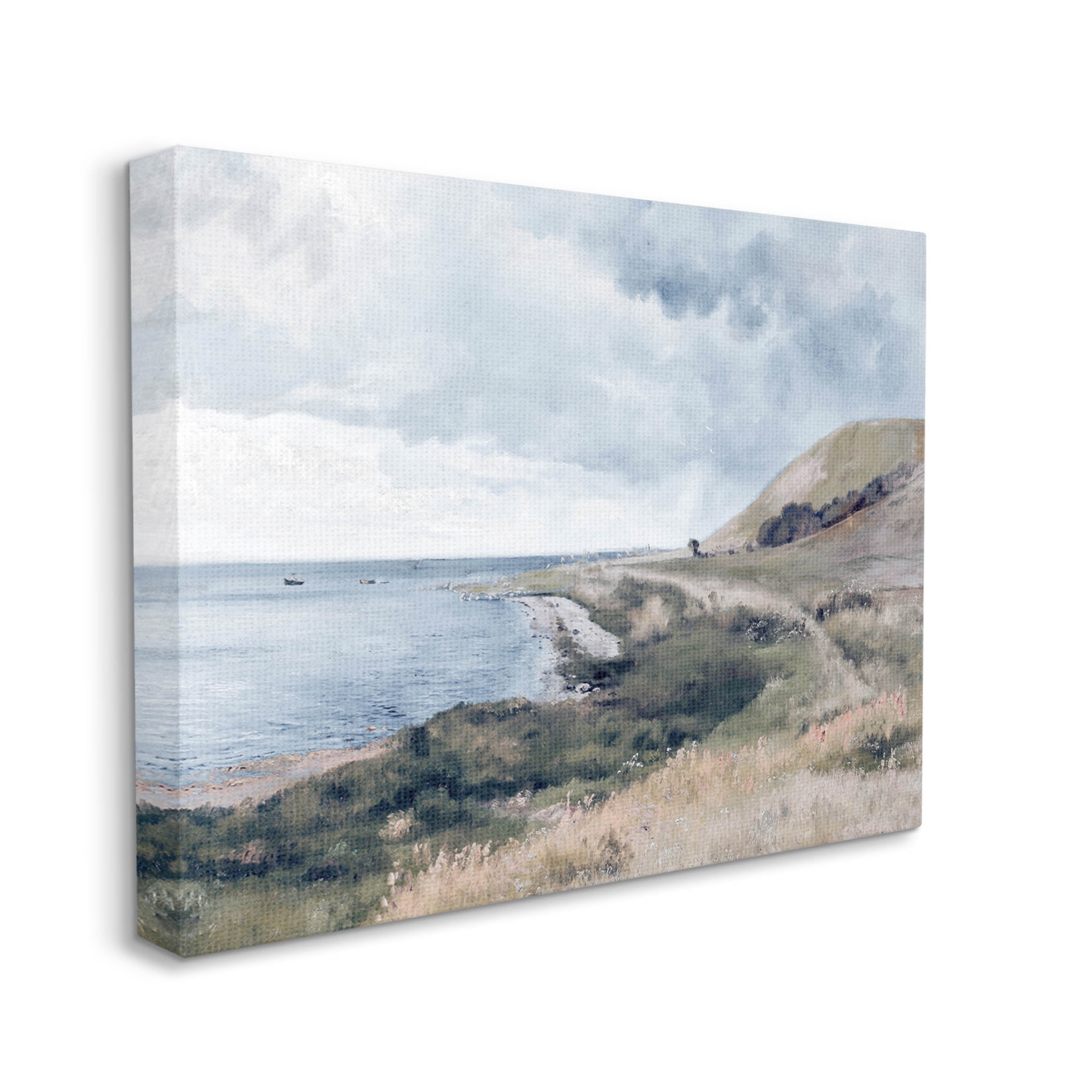 Seaside Cliffs Ocean Scenery Landscape Graphic Art Gallery Wrapped Canvas Print Wall Art