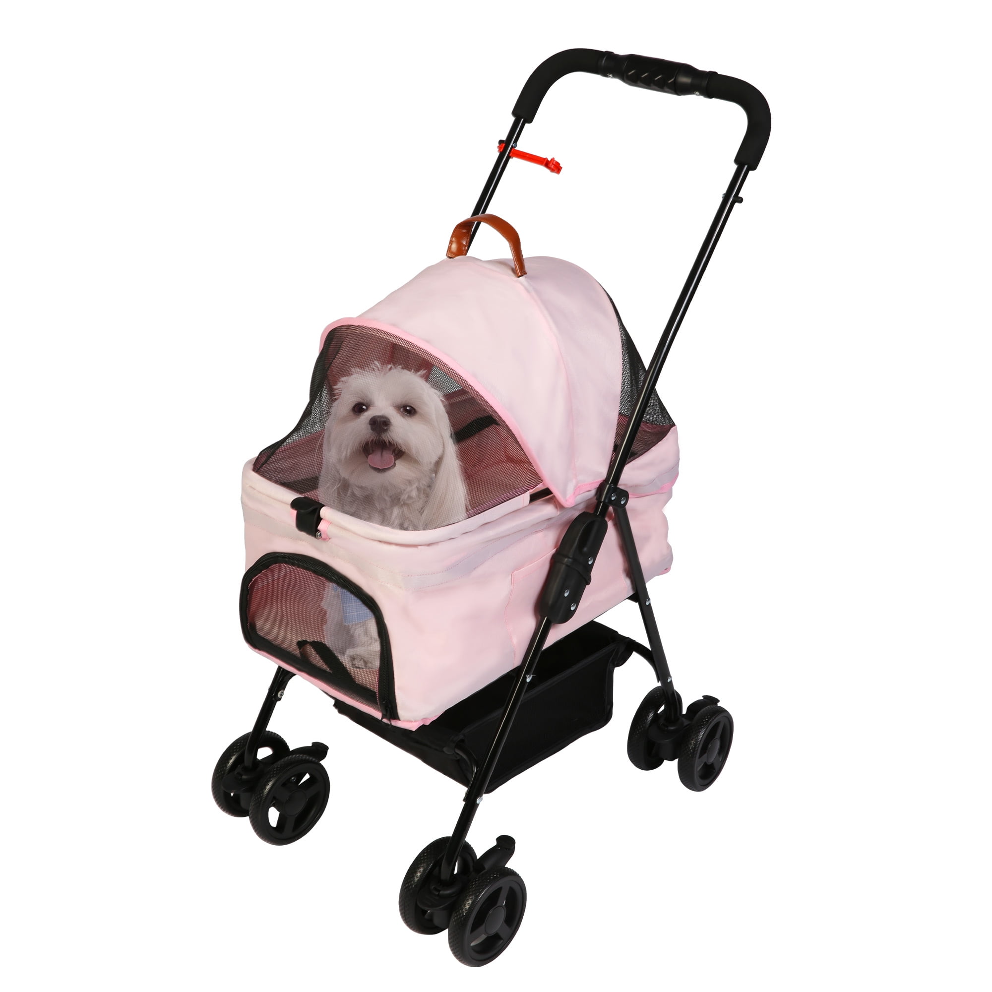 Karmas Product Pink Dog Stroller For Dogs And Cats Lightweight Portable Medium Small Walmart Com