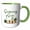 Green/White, variant on 3drose, Gardening Guru Design, 11oz Two-tone Black Mug